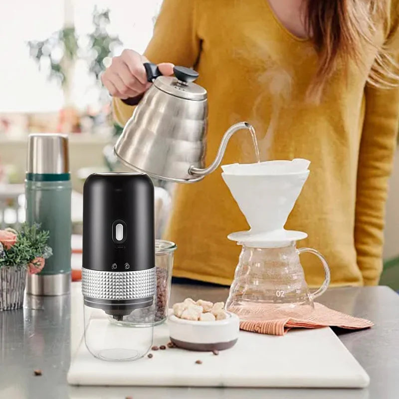 Denx - Portable Electric Coffee Grinder    دينكس – مطحنة قهوة كهربائية محمولة
