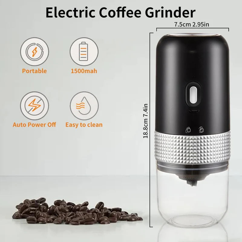 Denx - Portable Electric Coffee Grinder    دينكس – مطحنة قهوة كهربائية محمولة