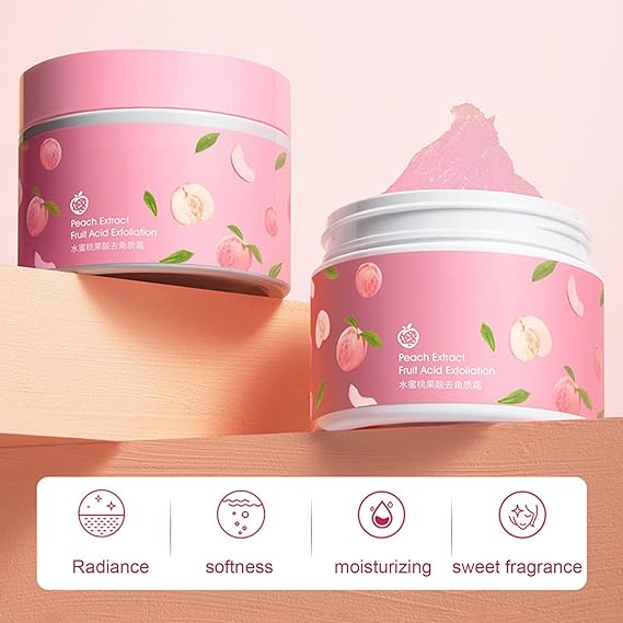 Peach Extract Fruit Acid Exfoliating Face Gel Cream   كريم جل لتقشير الوجه بخلاصة الخوخ وأحماض الفواكه