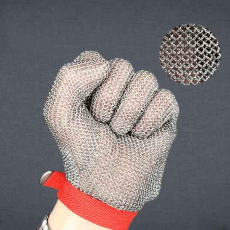 Stainless Steel Mesh Cut-Resistant Glove  قفاز شبكي من الفولاذ المقاوم للصدأ مقاوم للقطع
