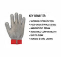 Stainless Steel Mesh Cut-Resistant Glove  قفاز شبكي من الفولاذ المقاوم للصدأ مقاوم للقطع