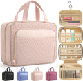Large Travel Cosmetic Bag with Waterproof Hanging Hook  حقيبة مكياج سفر كبيرة مقاومة للماء مع خطاف تعليق