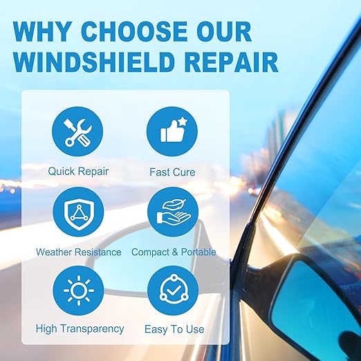 Windshield Crack Repair   طقم إصلاح شقوق الزجاج الأمامي للسيارة